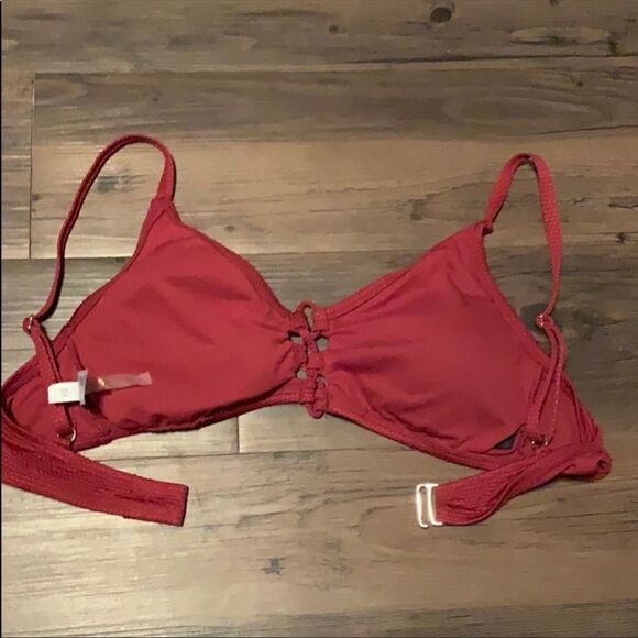 ✨ shade & shore lace up ribbed orange bikini top✨ - Picture 4 of 4